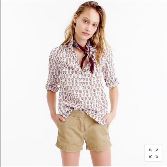 J. Crew Tops - J CREW long sleeve popover blouse top size 6 A9